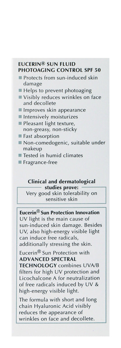 Eucerin Anti-Aging Sunscreen for All Skin Types SPF50, 50ml - Makkah Pharmacy