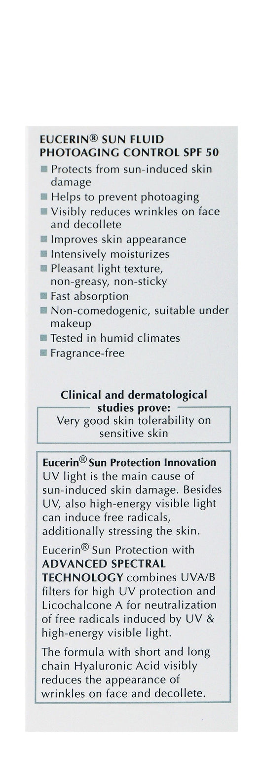 Eucerin Anti-Aging Sunscreen for All Skin Types SPF50, 50ml - Makkah Pharmacy