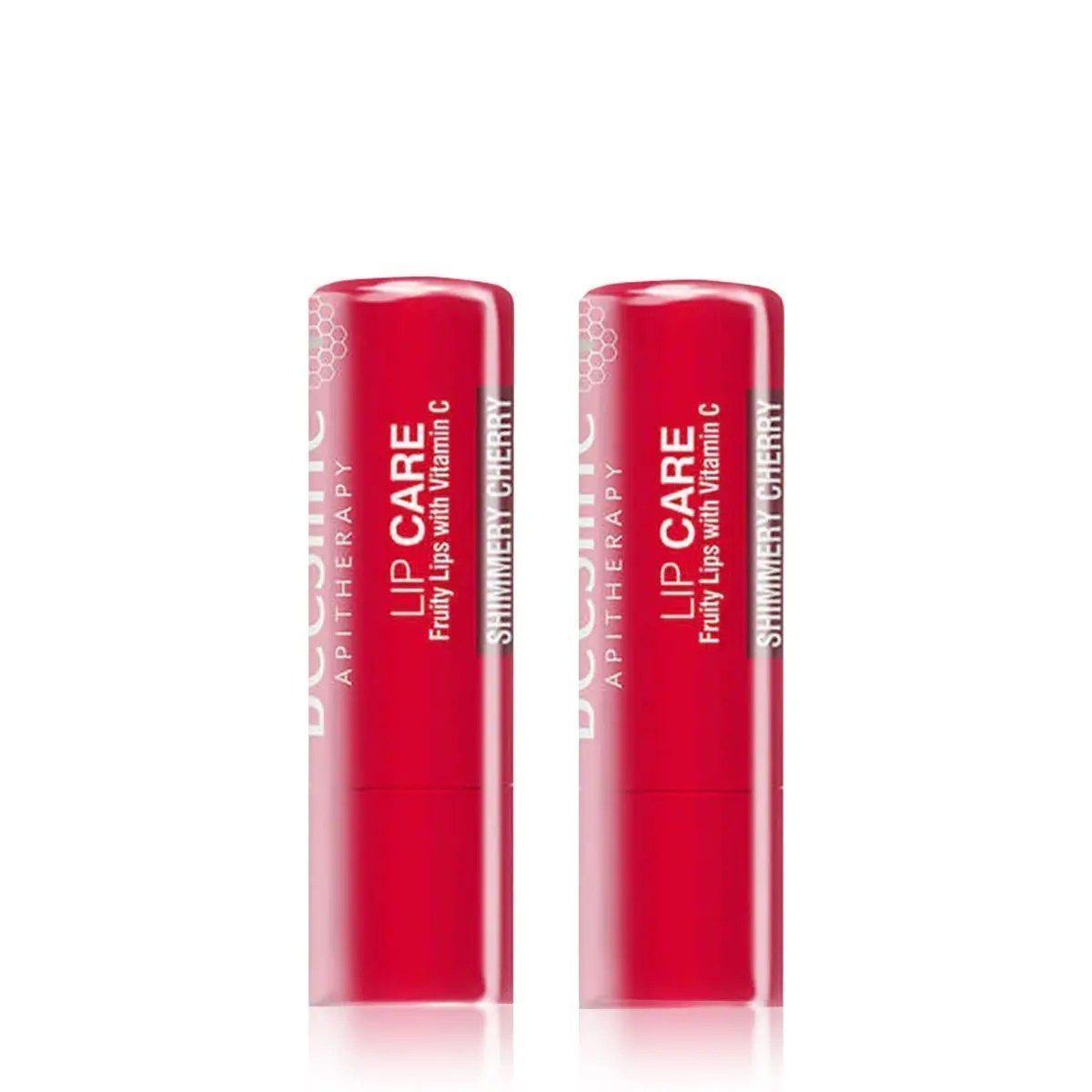 Beesline Apitherapy Shimmery Lip Balm Cherry Flavor with Beeswax & Oils, 2 Pieces - Makkah Pharmacy