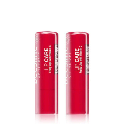 Beesline Apitherapy Shimmery Lip Balm Cherry Flavor with Beeswax & Oils, 2 Pieces - Makkah Pharmacy