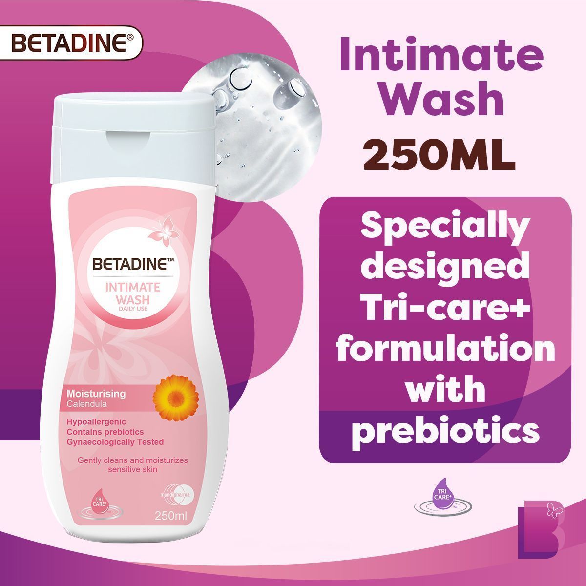 Betadine Moisturizing Calendula Daily Intimate Wash, 250ml - Makkah Pharmacy
