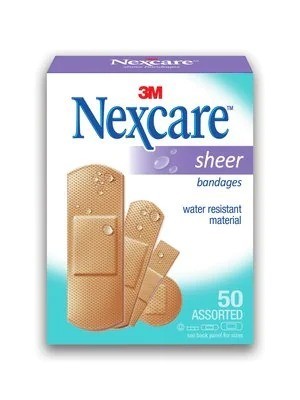 NexcareÃ¢â€žÂ¢ Sheer Adhesive Bandages 658-50 Assorted