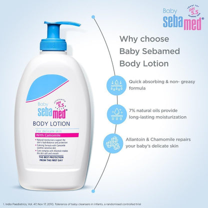 Sebamed Baby Moisturizing Lotion with Chamomile Extract for Delicate Skin, 400ml - Makkah Pharmacy