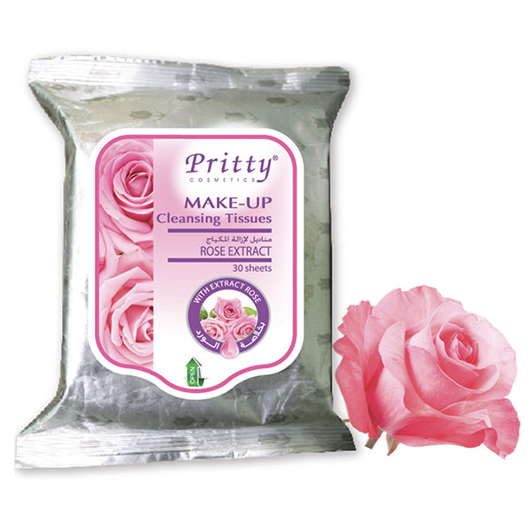 PRITTY 3130053 MAKE-UP ROSE TISUE 30'S - Makkah Pharmacy