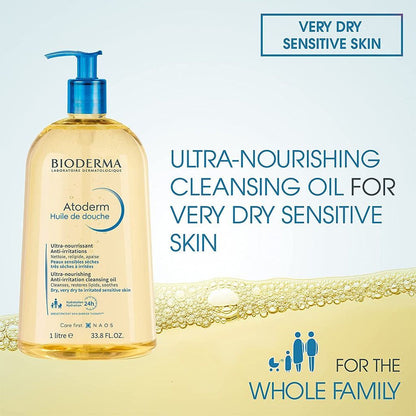 Bioderma Atoderm Shower Oil, 1L - Makkah Pharmacy