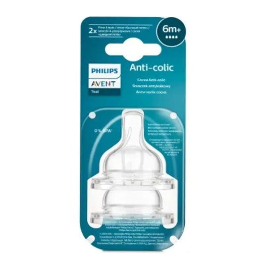 Philips Avent Anti-Colic  6M+ Fast Flow Teats 2 Pcs - Makkah Pharmacy