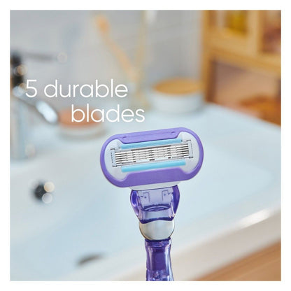 Gillette Venus Deluxe Smooth Swirl 5-Blade Razor with 2 Refills, 1 Pack - Makkah Pharmacy