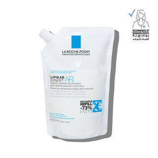 La Roche-Posay Lipikar AP Lipid Replenishing, Anti-Irritation & Anti-Scratching Shower Gel Refill for Atopic & Eczema Prone Skin (0+ Months), 400ml - Makkah Pharmacy