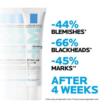 La Roche-Posay Effaclar Duo Plus M Anti-Imperfections Triple Corrective Face Gel Cream, 40ml - Makkah Pharmacy