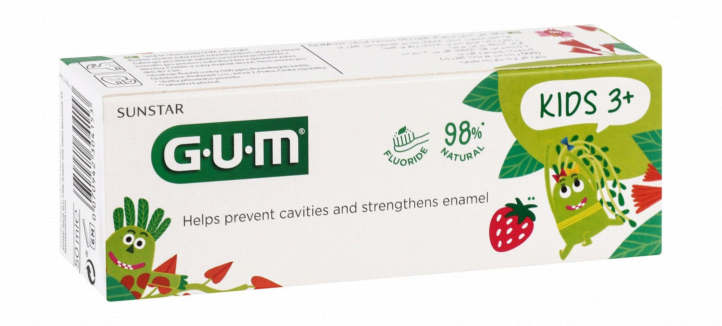 GUM Kids Toothpaste Strawberry Flavor (3+ Years), 50ml - Makkah Pharmacy
