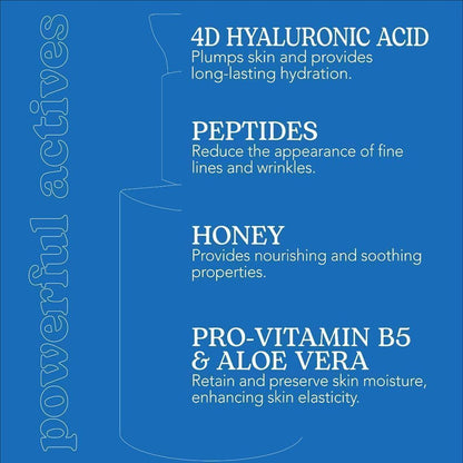 Beesline Super Hydrating, Plumping & Calming Facial Serum with Hyaluronic Acid, Peptides & Vitamin E for Sensitive Skin, 30ml - Makkah Pharmacy