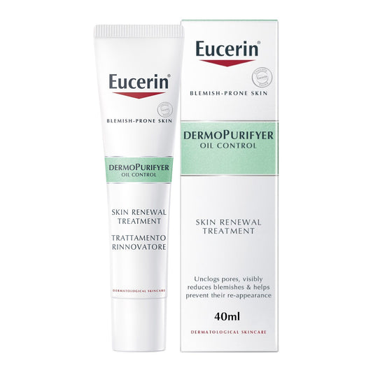 Eucerin DermoPurifyer Oil Control Skin Renewal Treatment for Blemish-Prone Skin, 40ml - Makkah Pharmacy