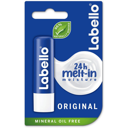 Labello 24H Moisturizing Original Lip Balm with Shea Butter, Natural Oils & Vitamins, 1 Piece - Makkah Pharmacy