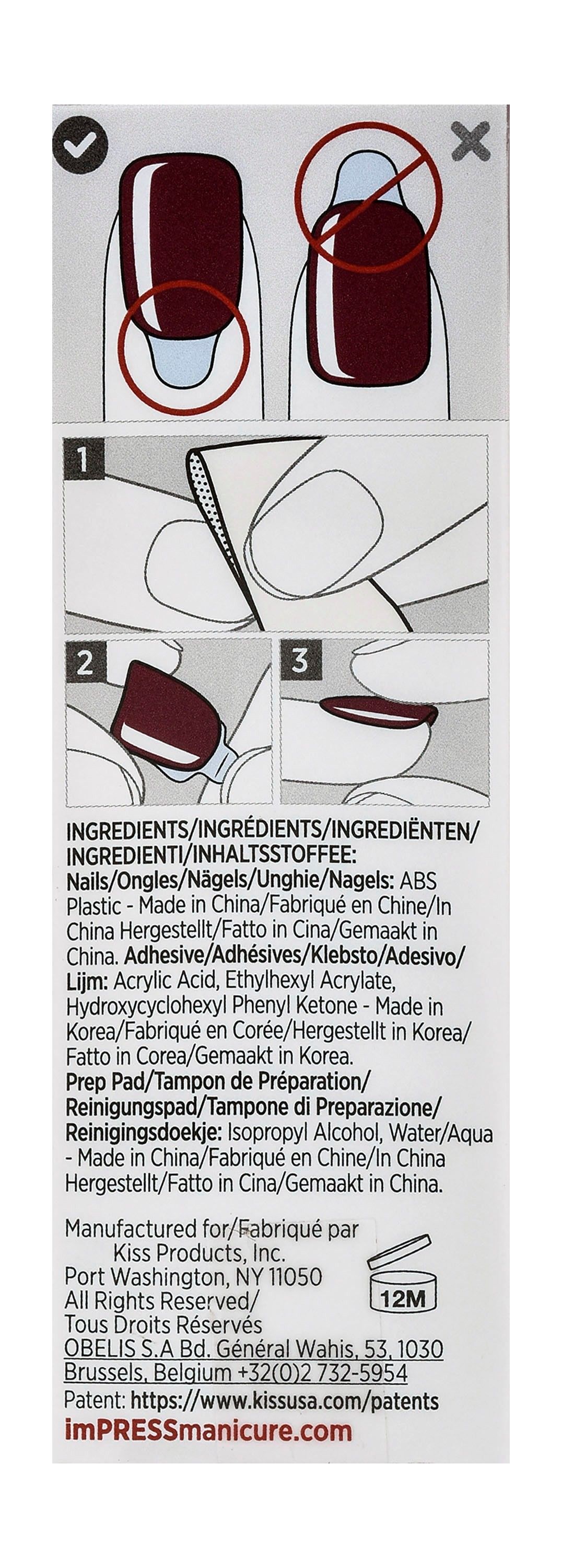 ImPRESS Color One Step Press-On Manicure Kit I'm Not A Cinna 014, 1 Pack - Makkah Pharmacy