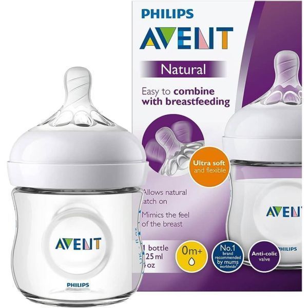 Philips Avent Natural 125ml Plastic Feeding Bottle (0+ Months), 1 Piece - Makkah Pharmacy