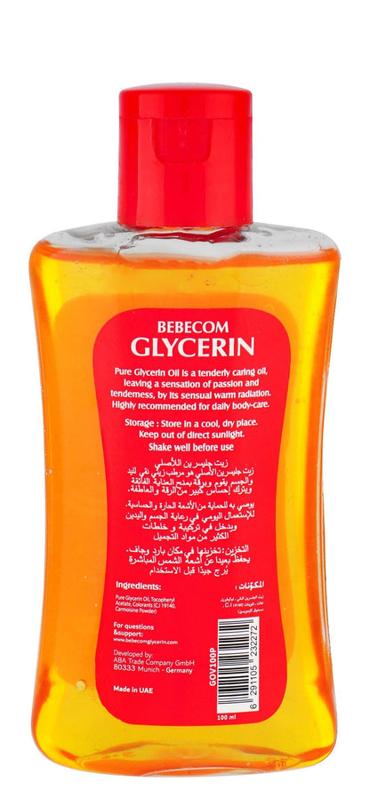 Bebecom Pure Glycerin Oil with Vitamin E for Normal & Dry Skin, 100ml - Makkah Pharmacy