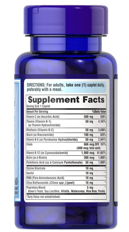 Puritan pride STRESS B COMPLEX with C-500 60 capsule - Makkah Pharmacy