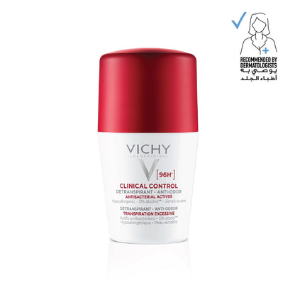 Vichy 96 Hour Clinical Control Deodorant for Women, 50ml - Makkah Pharmacy