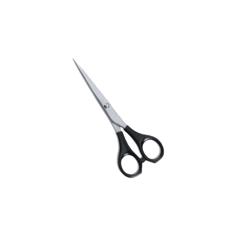 3W 01-178 Rubber Scissor 6 In Plastic Black