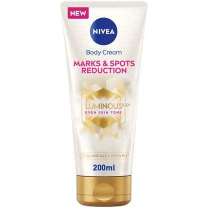Nivea Luminous 630 Marks & Spots Reduction Body Cream, 200ml - Makkah Pharmacy