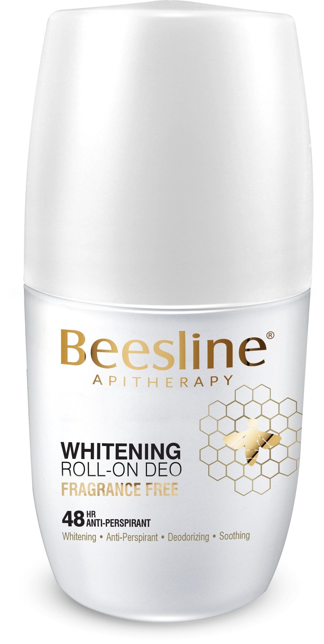 Beesline Apitherapy Fragrance Free Whitening Roll-On Deodorant, 50ml - Makkah Pharmacy
