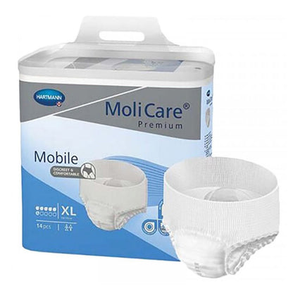 Moli Care Premium Mobile XL Adult Pants (130-170cm), 14 Pieces - Makkah Pharmacy