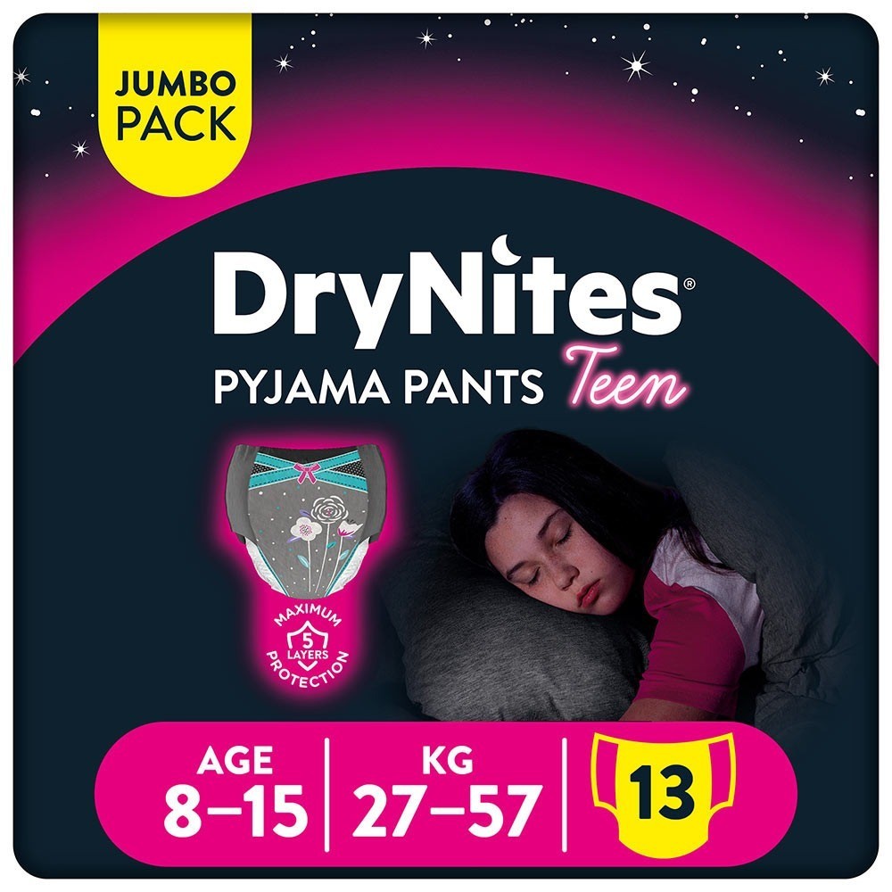 Drynites Pyjama Pants 8-15Y Girl 13 Bed Wetting Pant
