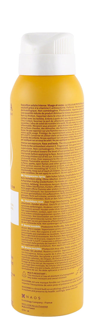 Bioderma Photoderm Brume Invisible Water-Resistant Moisturizing Sunscreen Spray for Sensitive Skin SPF50+, 150ml - Makkah Pharmacy