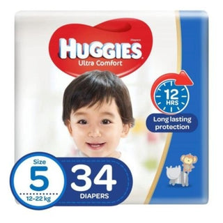 Huggies Superflex Diapers Size 5, 12-25 Kg, 34 Diaper