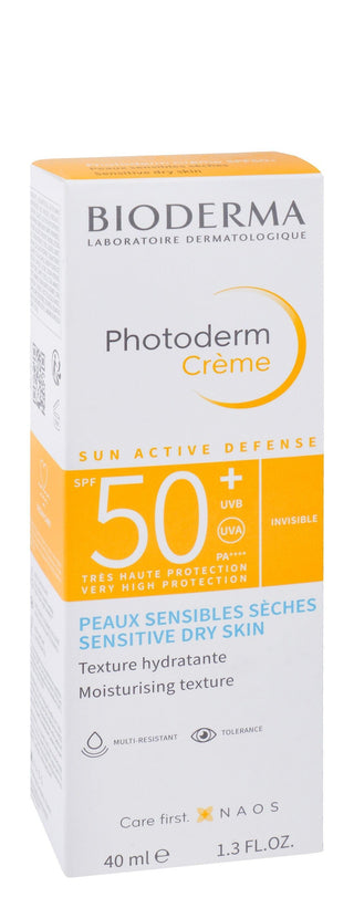 Bioderma Photoderm Water-Resistant Moisturizing Facial Sunscreen for Sensitive & Dry Skin SPF50+, 40ml - Makkah Pharmacy