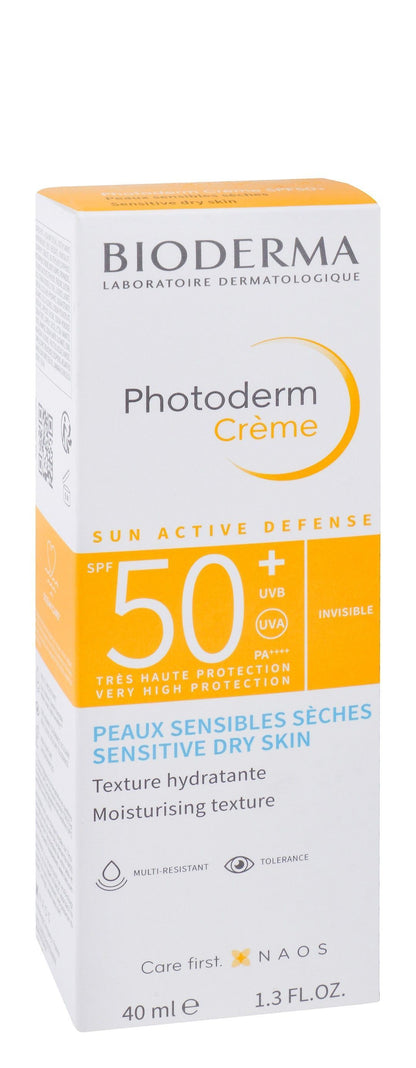 Bioderma Photoderm Water-Resistant Moisturizing Facial Sunscreen for Sensitive & Dry Skin SPF50+, 40ml - Makkah Pharmacy