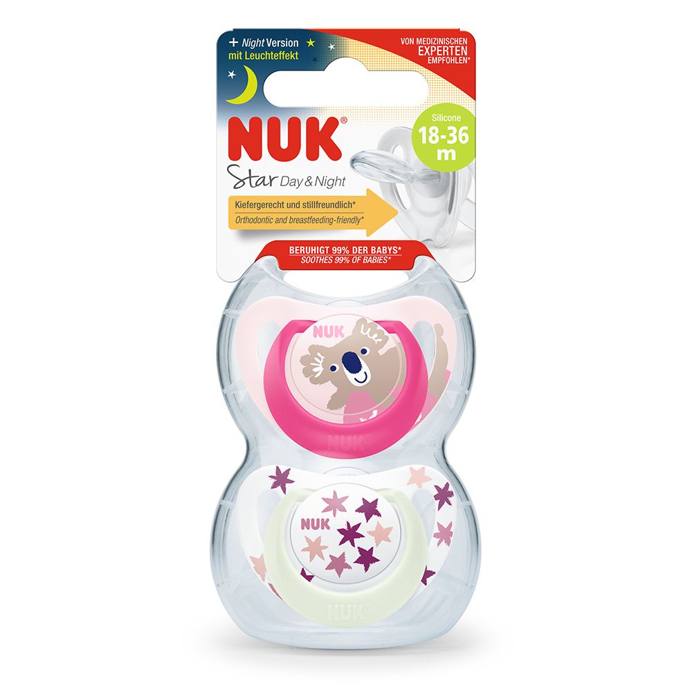 Nuk Day & Night Silicone Soother, 0-6months - Makkah Pharmacy