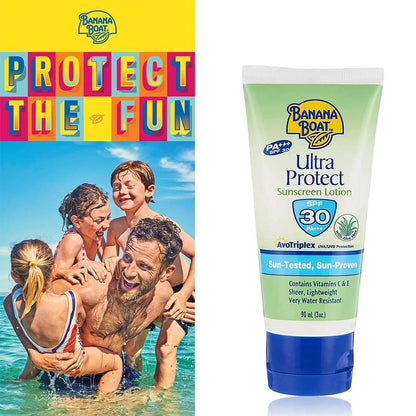 Banana Boat Ultra Protect Sunscreen Lotion SPF30, 90ml - Makkah Pharmacy