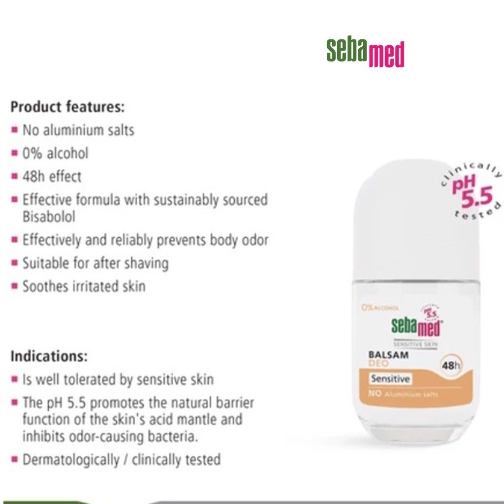 Sebamed Deo Roll-On Balsam Sensitive 50 ml - Makkah Pharmacy