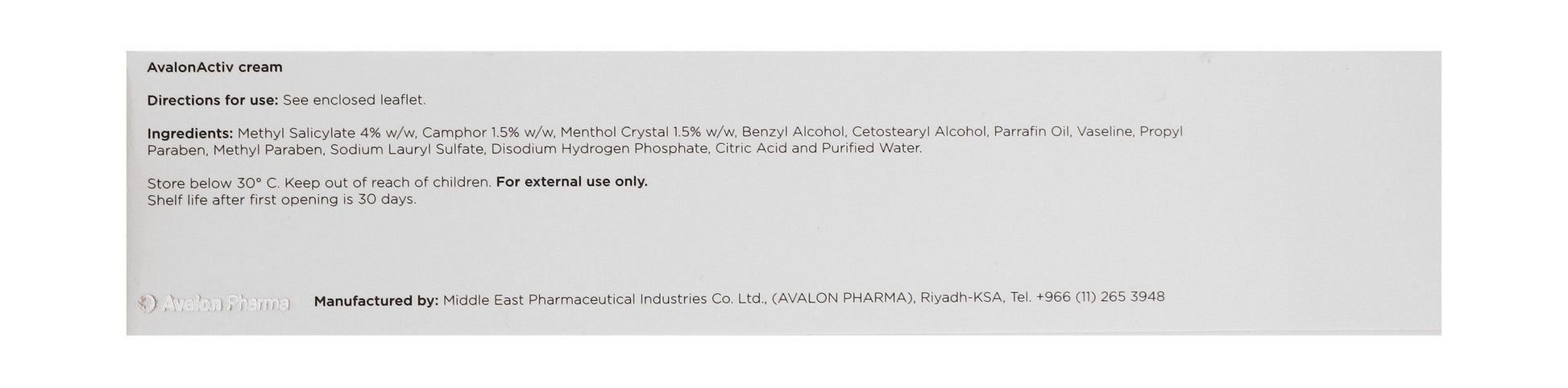 Avalon Pharma Muscle Pain Relief Cream, 100ml - Makkah Pharmacy