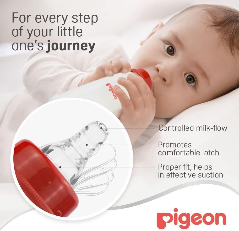 Pigeon Peristaltic Nursing Bottle Plastic with Handle, 240ml