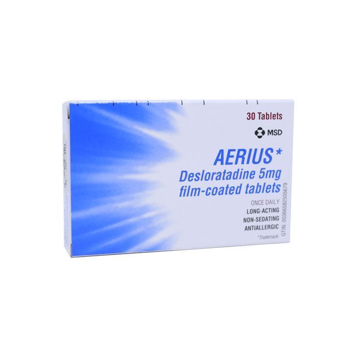 Aerius Desloratadine 5mg Tablets, 30 Pieces