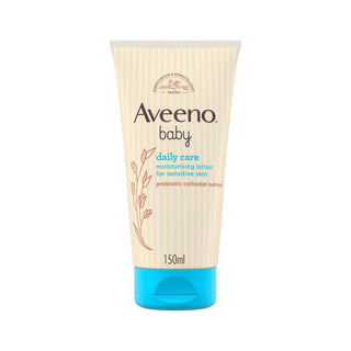 Aveeno Baby Daily Care Unscented Moisturizing Lotion with Oatmeal for Sensitive Skin (0+ Months), 150ml - Makkah Pharmacy