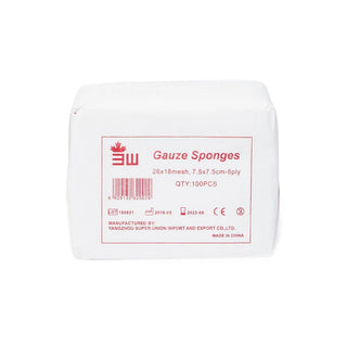 Gauze Sponges Pack, 7.5x7.5cm, 100 Pieces - Makkah Pharmacy