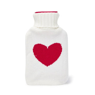 Hot Water Bottle 1L - Knitted Cover White [0036]