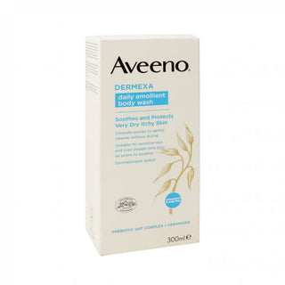 Aveeno Dermexa Daily Emollient Body Wash for Very Dry, Sensitive & Eczema Prone Skin, 300ml - Makkah Pharmacy