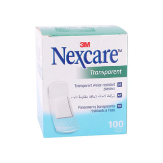 Nexcare Transparent Hypoallergenic Water-Resistant Plasters, 100 Pieces