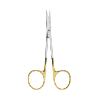 3W03-350 Iris Straight Disec Scissor Half Gold
