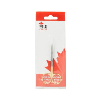 3W FINE SCISSORS STR H/GOLD 9.5CM - Makkah Pharmacy
