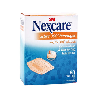 Nexcare Active 360 Degree Bandages (23x28mm), 60 Pieces
