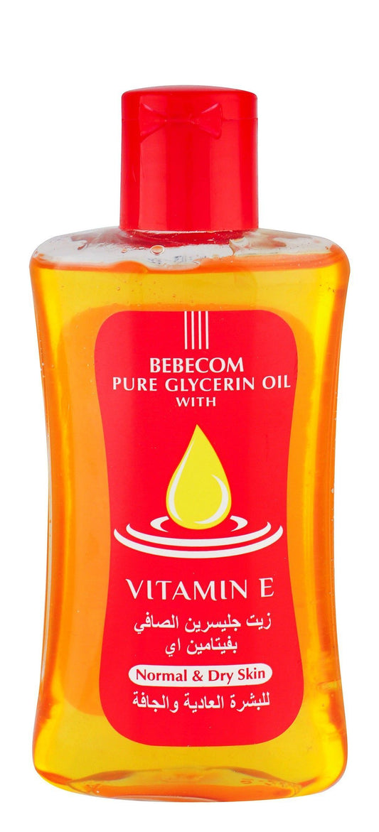 Bebecom Pure Glycerin Oil with Vitamin E for Normal & Dry Skin, 100ml - Makkah Pharmacy