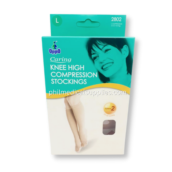 Oppo Caring Knee High Compression Stockings Large, 1 Piece - Makkah Pharmacy