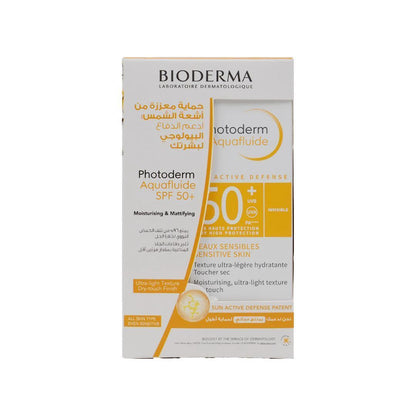 Bioderma Photoderm Invisible Aquafluid SPF50+ for Sun Protection,  2x40g - Makkah Pharmacy