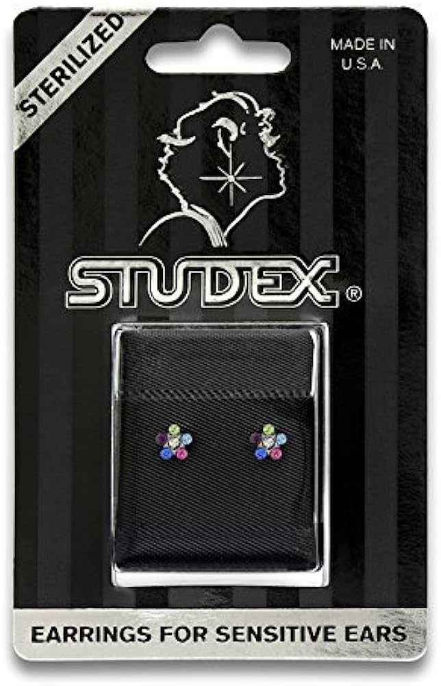 Studex Green Circle Crystal Earrings for Sensitive Skin, 1 Pair