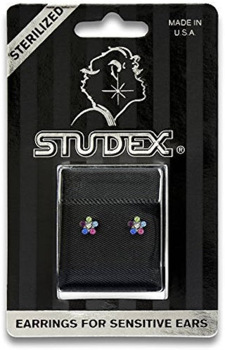 Studex Green Circle Crystal Earrings for Sensitive Skin, 1 Pair